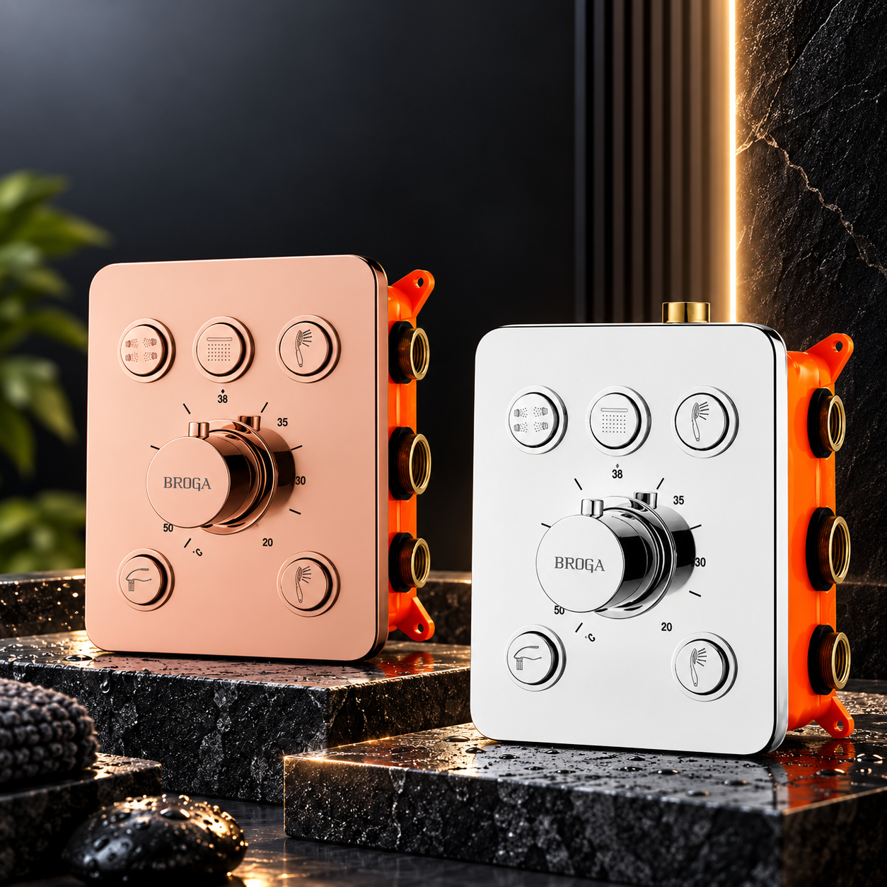 Broga Thermostatic Diverters